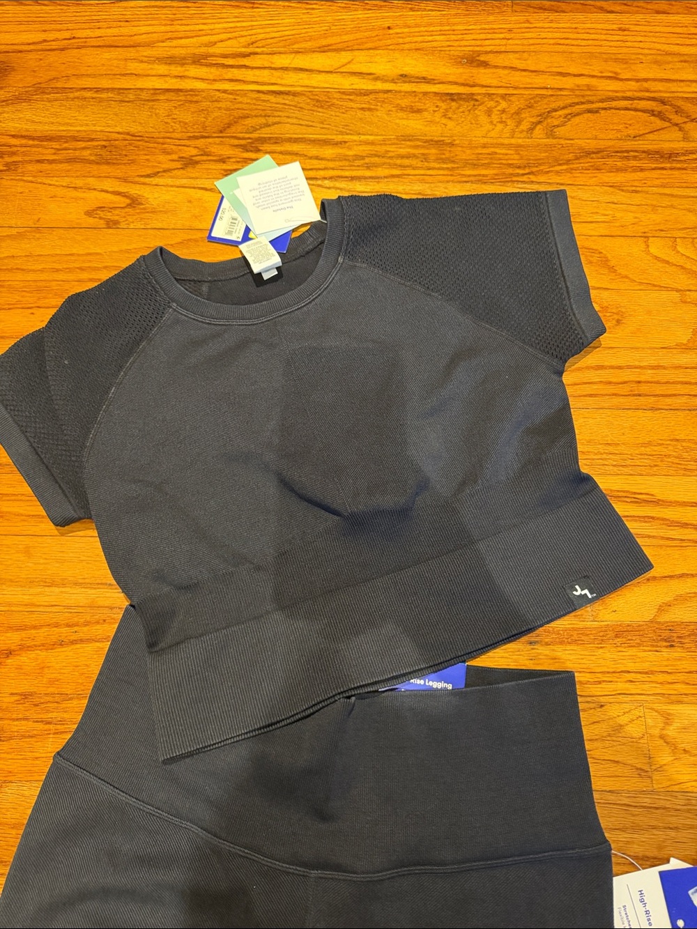 Navy blue Seamless Cropped Athletic Too